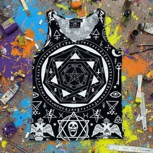 Killstar Occult Sigil Graphic Tank Black Regular (Never Worn)